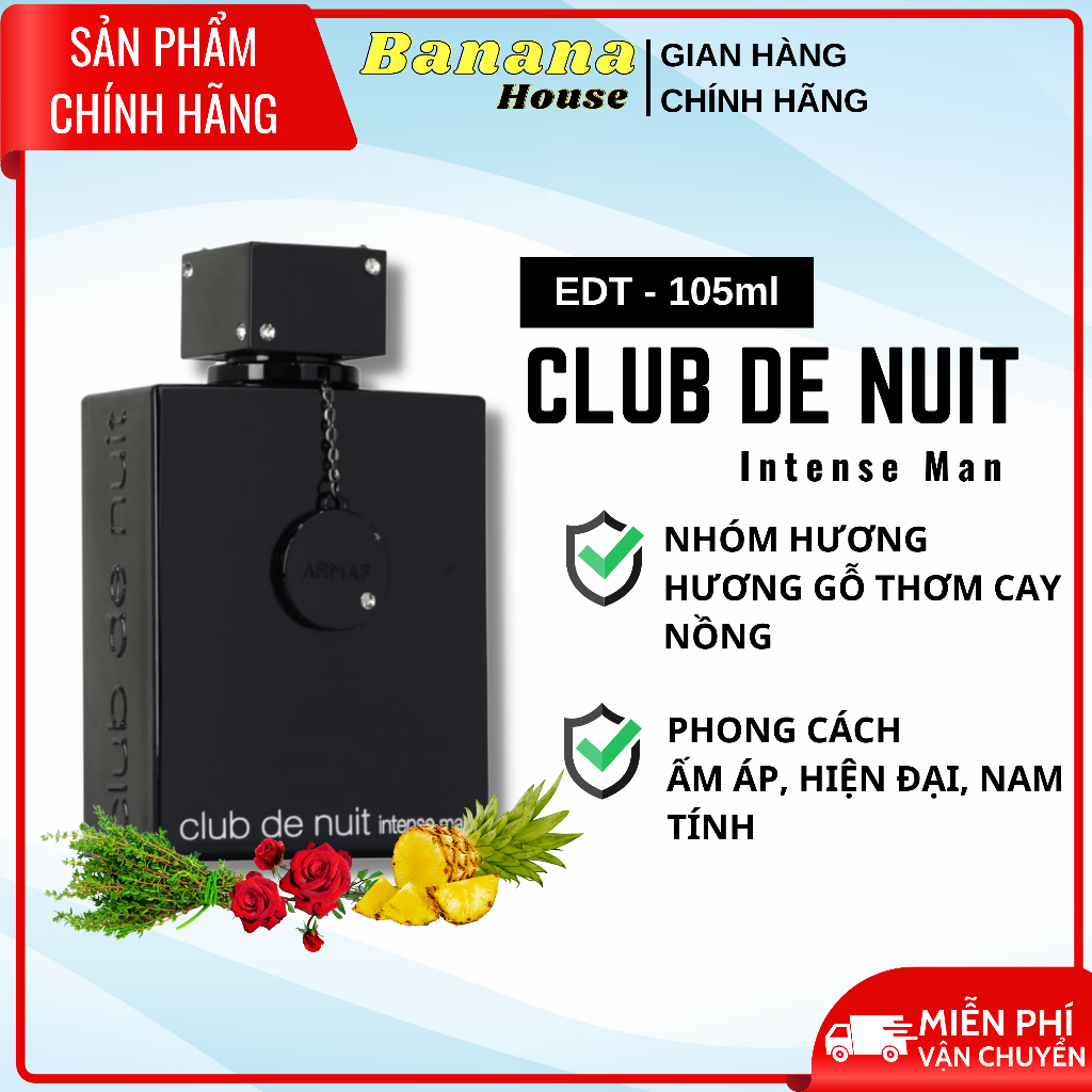 Nước Hoa Nam Club De Nuit Intense Man Full Size 105ml Gã Trai Lịch Lãm Chính Hãng Thơm Lâu