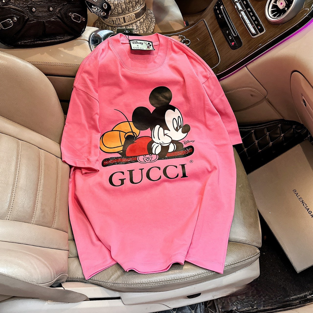 Áo thun nữ cotton hình Mickey chất mịn thoáng mát không vỡ hình