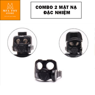 Đồ chơi lắp ráp swat army , mô hình lắp ghép quân sự - Combo 2 mặt nạ đặc nhiệm