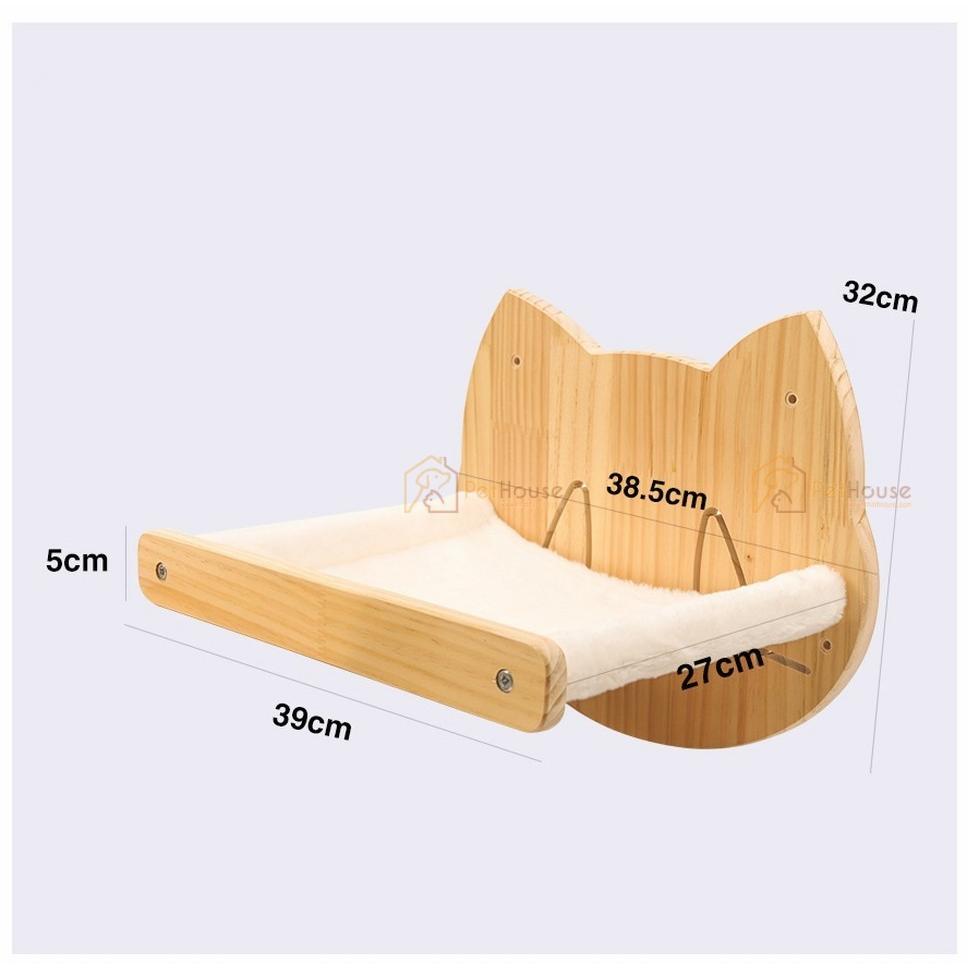 Võng thư giãn cho mèo, giường ngủ cho mèo vải mềm pethouse