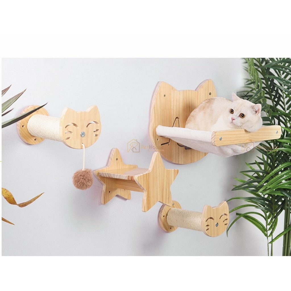 Võng thư giãn cho mèo, giường ngủ cho mèo vải mềm pethouse