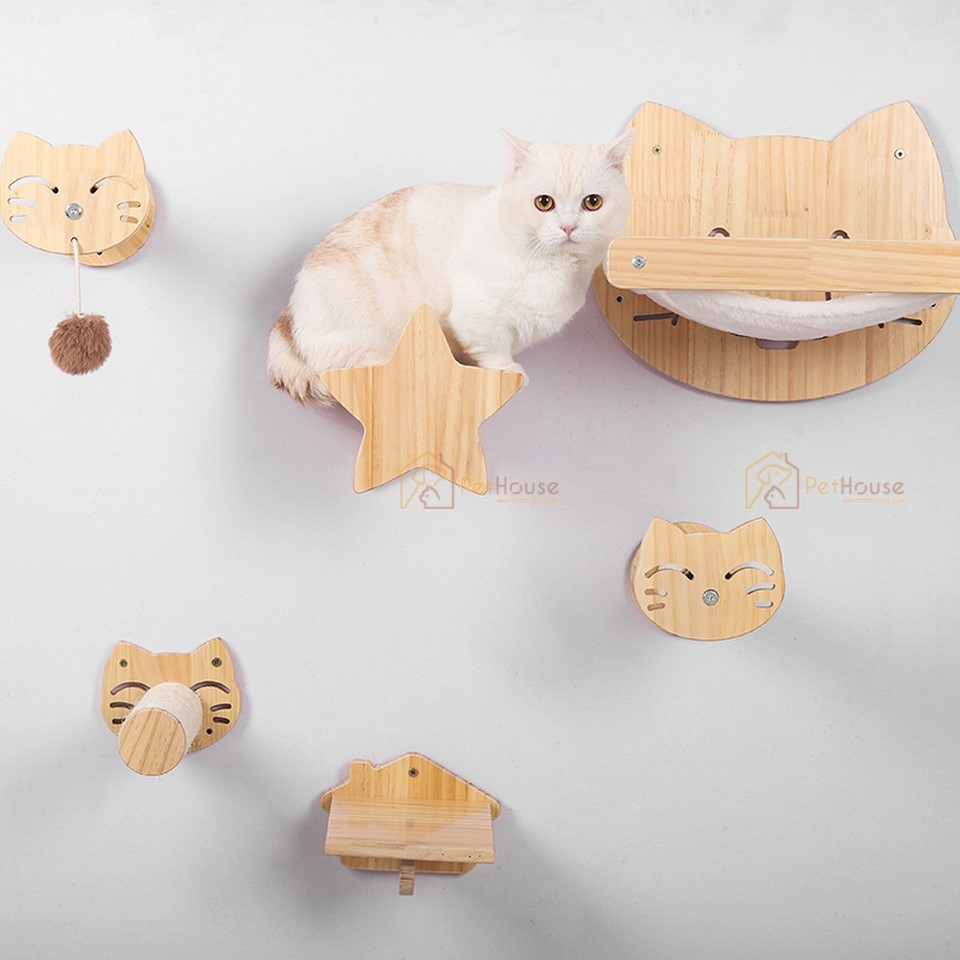 Võng thư giãn cho mèo, giường ngủ cho mèo vải mềm pethouse