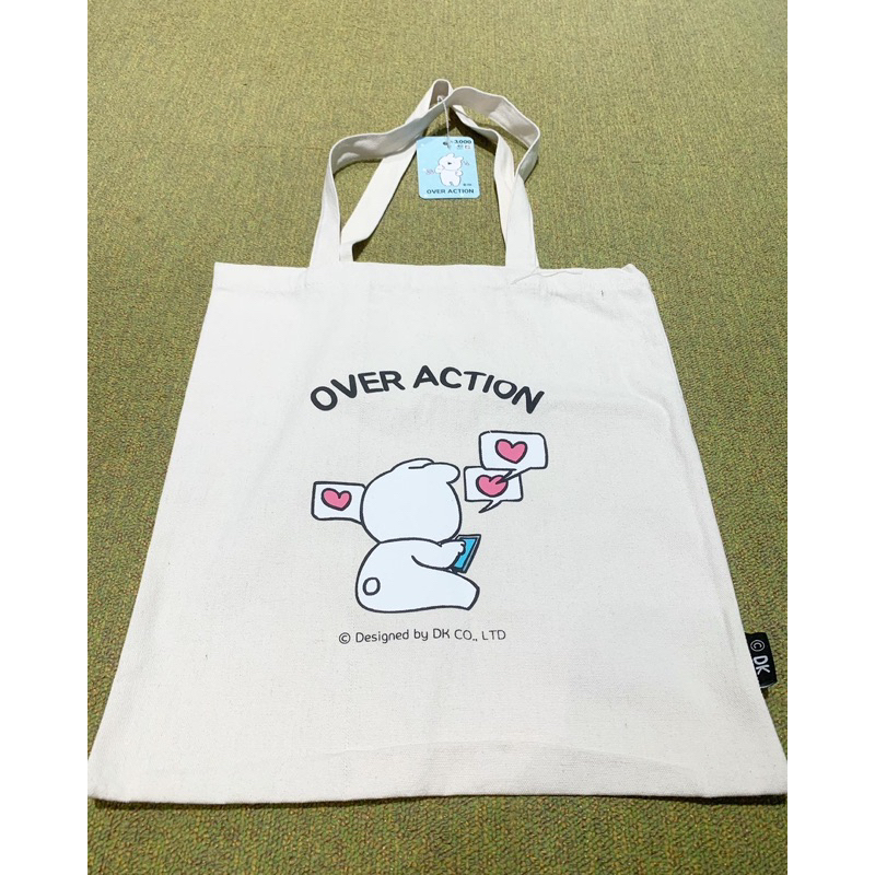 Túi vải, túi xách vải tiện lợi x Mickey, Minnie, Chip&Dale, Over action x Daiso HQ