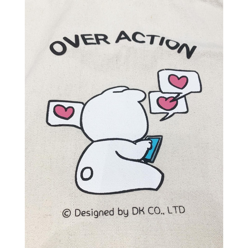 Túi vải, túi xách vải tiện lợi x Mickey, Minnie, Chip&Dale, Over action x Daiso HQ