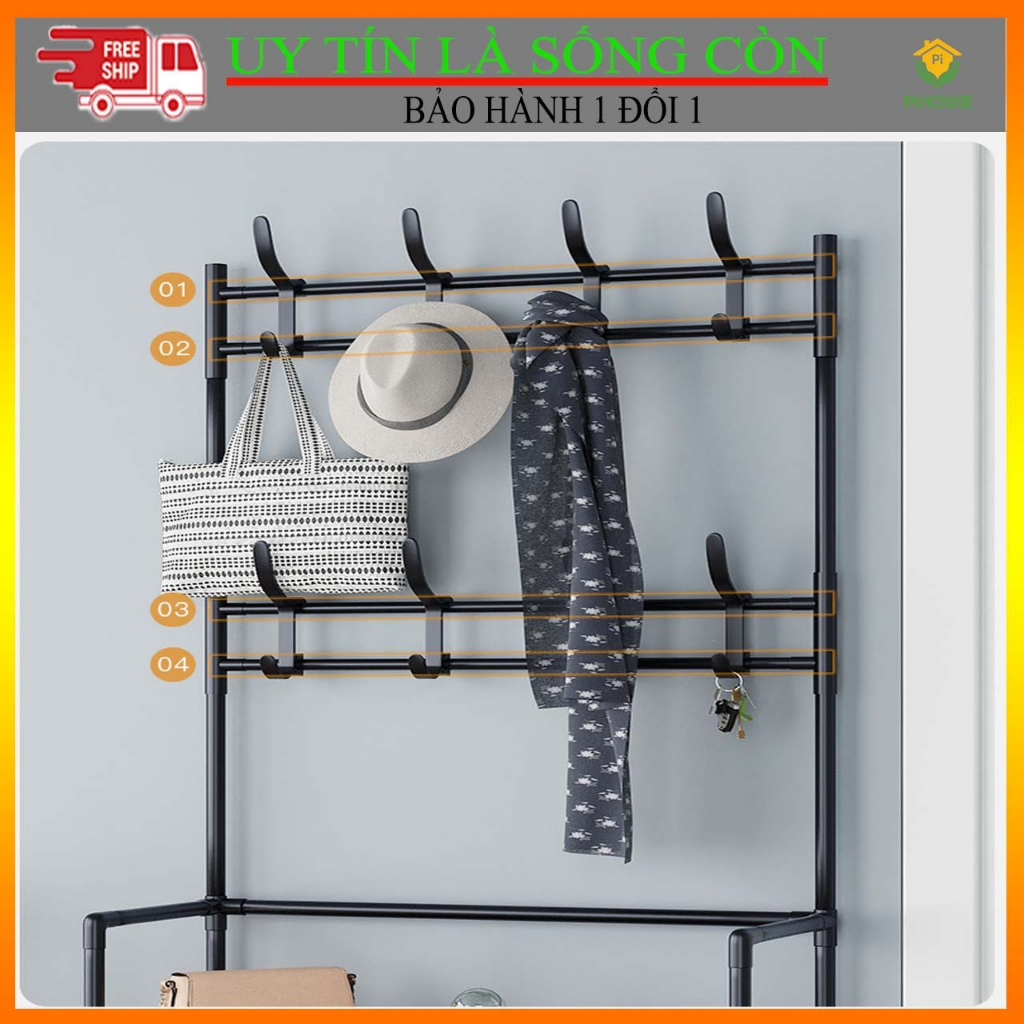 Kệ giày dép 4,5 tầng đa năng, giá để giày dép, kệ để đồ, treo quần áo