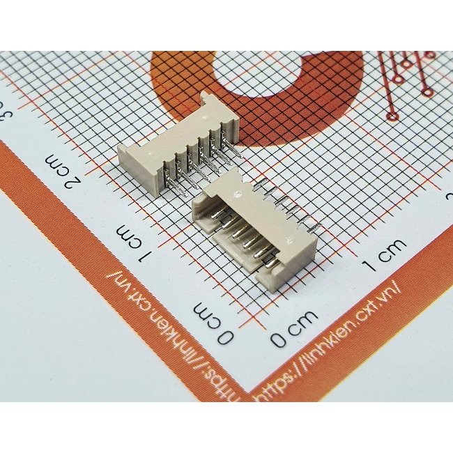 Header Đực 1.25mm 6P 1.25-4A - Chân Thẳng(10c)