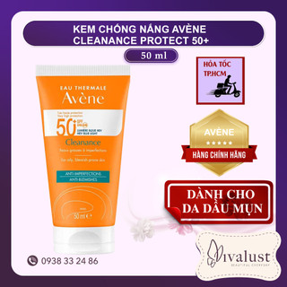 Kem chống nắng quang phổ rộng AVÈNE CLEANANCE PROTECT 50+ CLEANANCE - Dành Cho Da Dầu Mụn (Chai 50ml)