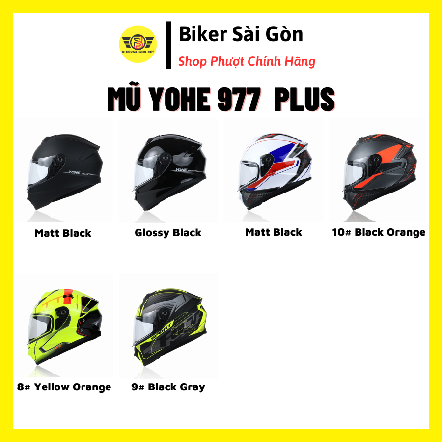 MŨ BẢO HIỂM FULLFACE YOHE 977 Plus - Biker Sài Gòn