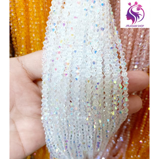 10 Dây pha lê hình nón 3mm nhiều màu dùng đính kết quần áo, trang sức