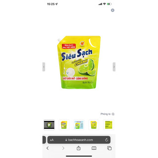 Nước rửa chén Lix siêu sạch hương chanh túi 3.43 lít