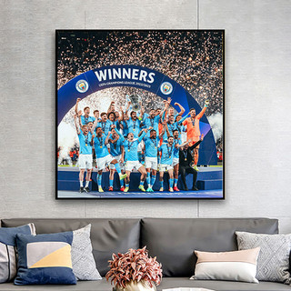 Tranh Treo Tường Manchester City Vô Địch Champion League 2022-2023 (Tranh Vuông)