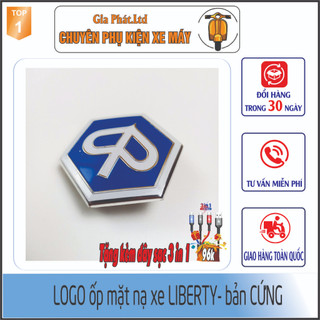 Logo ốp mặt lạ xe Liberty với chất liệu bền đẹp dán xe như mới OX296