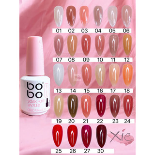 Sơn gel thạch Bobo chính hãng chất đậm đặc, bám móng, lên màu chuẩn 15ml (lẻ chai)💗🎀