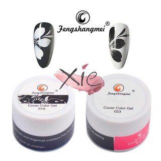 Gel vẽ đen, trắng Fengshangmei chính hãng - gel vẽ nổi chất đậm đặc chuyên dụng cho dân làm móng (lẻ hũ) 🌊💨