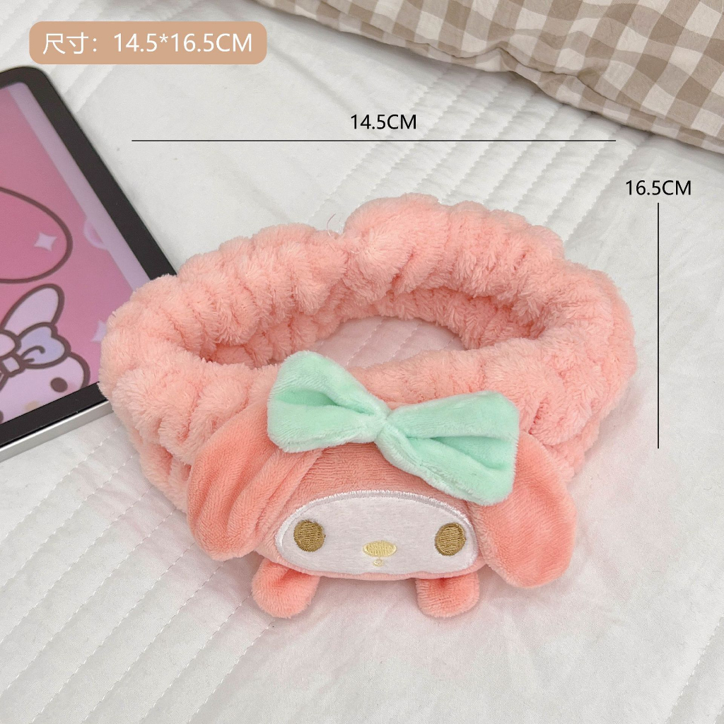 Băng Đô Cài Tóc Kuromi Cinnamol Sarino Họa Tiết Hoạt Hình Phong Cách Hàn Quốc Dễ Thương Dùng Rửa Mặt