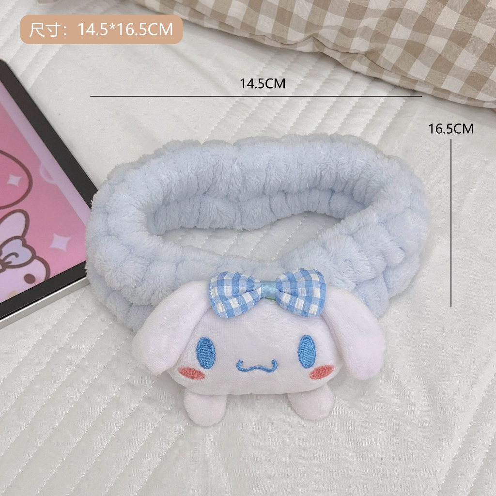 Băng Đô Cài Tóc Kuromi Cinnamol Sarino Họa Tiết Hoạt Hình Phong Cách Hàn Quốc Dễ Thương Dùng Rửa Mặt