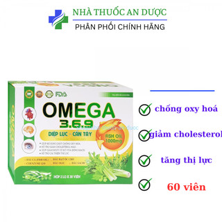 Viên uống omega 3.6.9 diệp lục cần tây , dầu cá 1000mg– hộp 60 viên