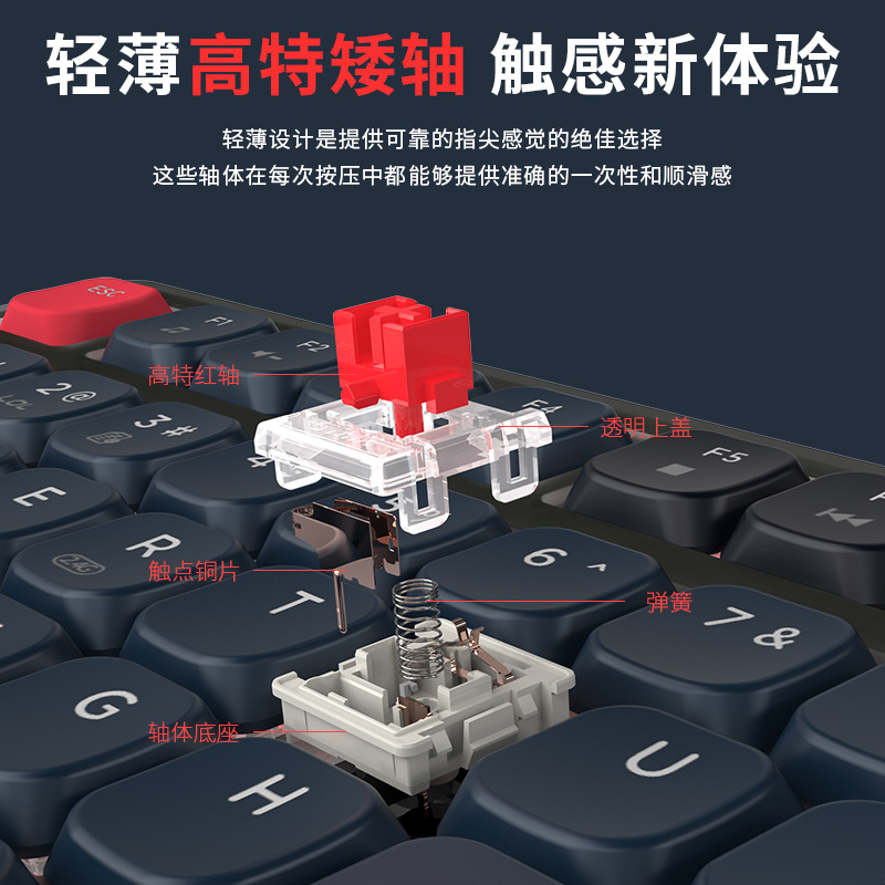 Bàn phím cơ Ajazz AK832Pro có màn hình led