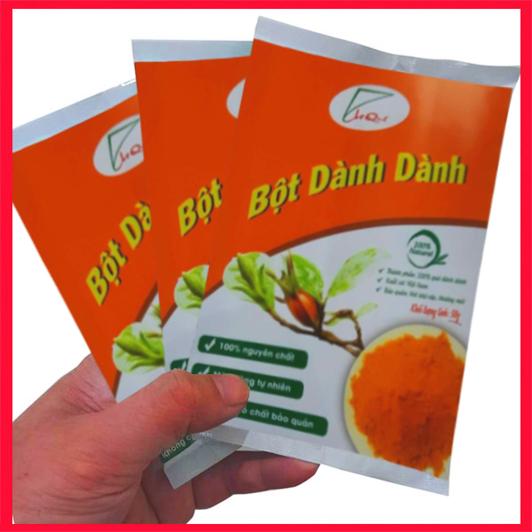 Bột Dành Dành Gói 10gr/20gr/50gr Hàng Loại 1 Nguyên Chất 100% Dùng Tạo Màu Vàng Thực Phẩm Nấu Xôi Vàng, Làm Bánh, Thạch