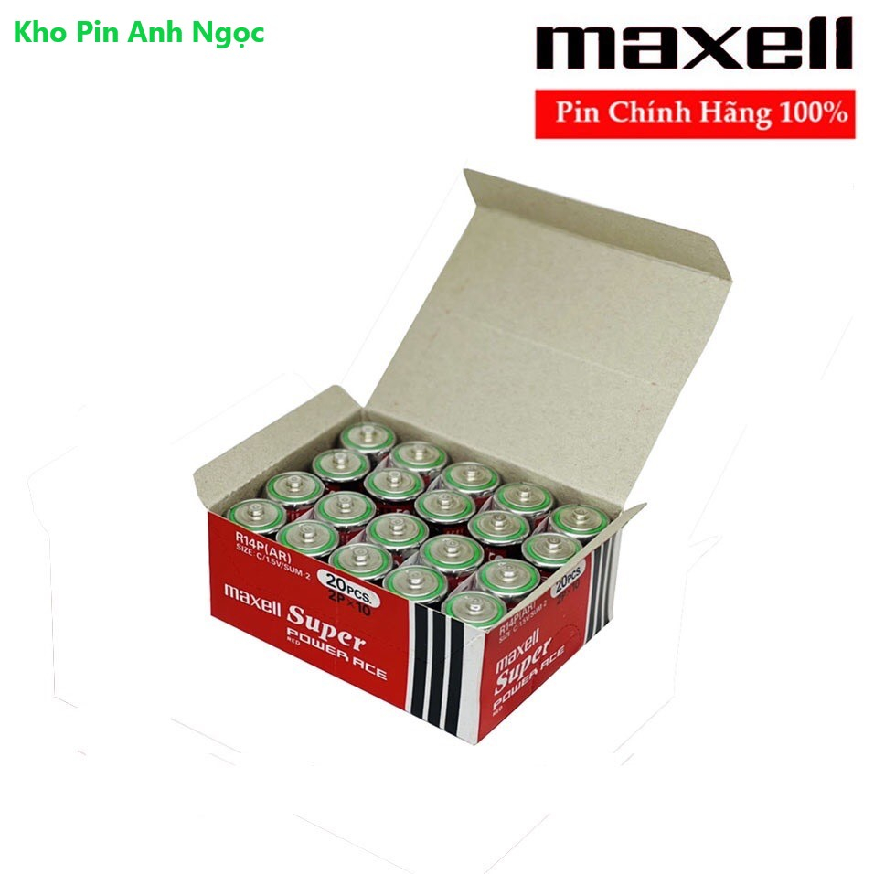 Vỉ 2 Viên Pin Trung R14P Chính Hãng Maxell