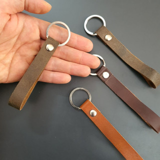 Móc khóa da bò thật handmade lk302 - 100% da bò thật, bh 3 năm