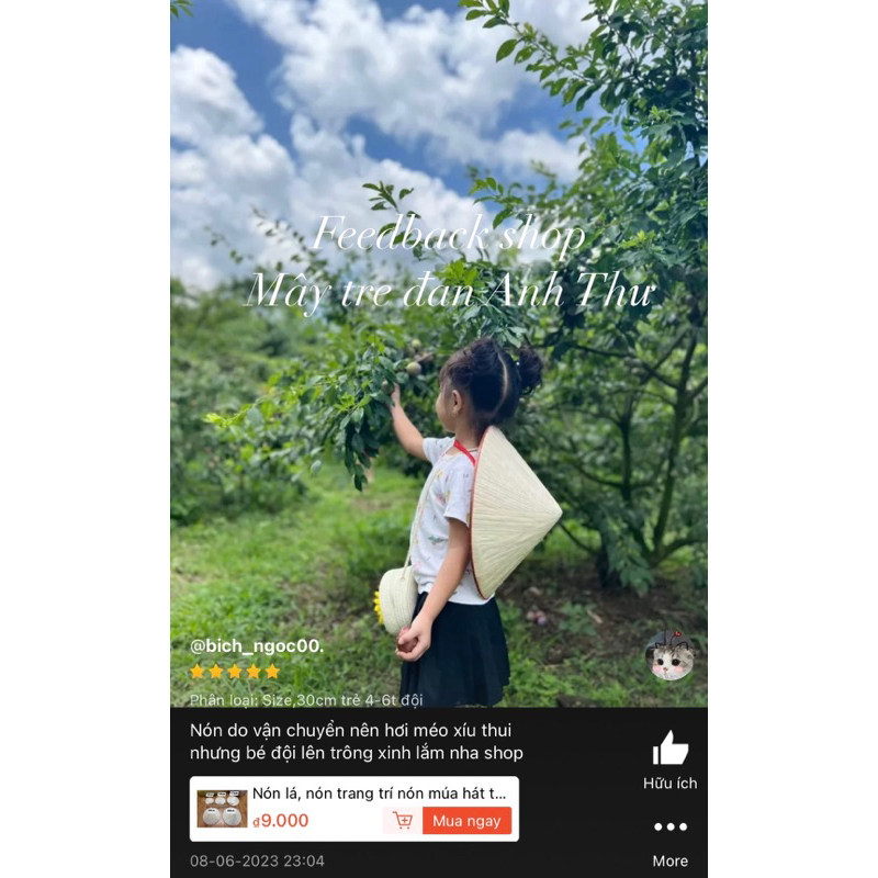 Nón lá, nón trang trí nón múa hát trẻ em, nón decor, nón người lớn nón lá shop Mây tre đan Anh Thư loại đẹp