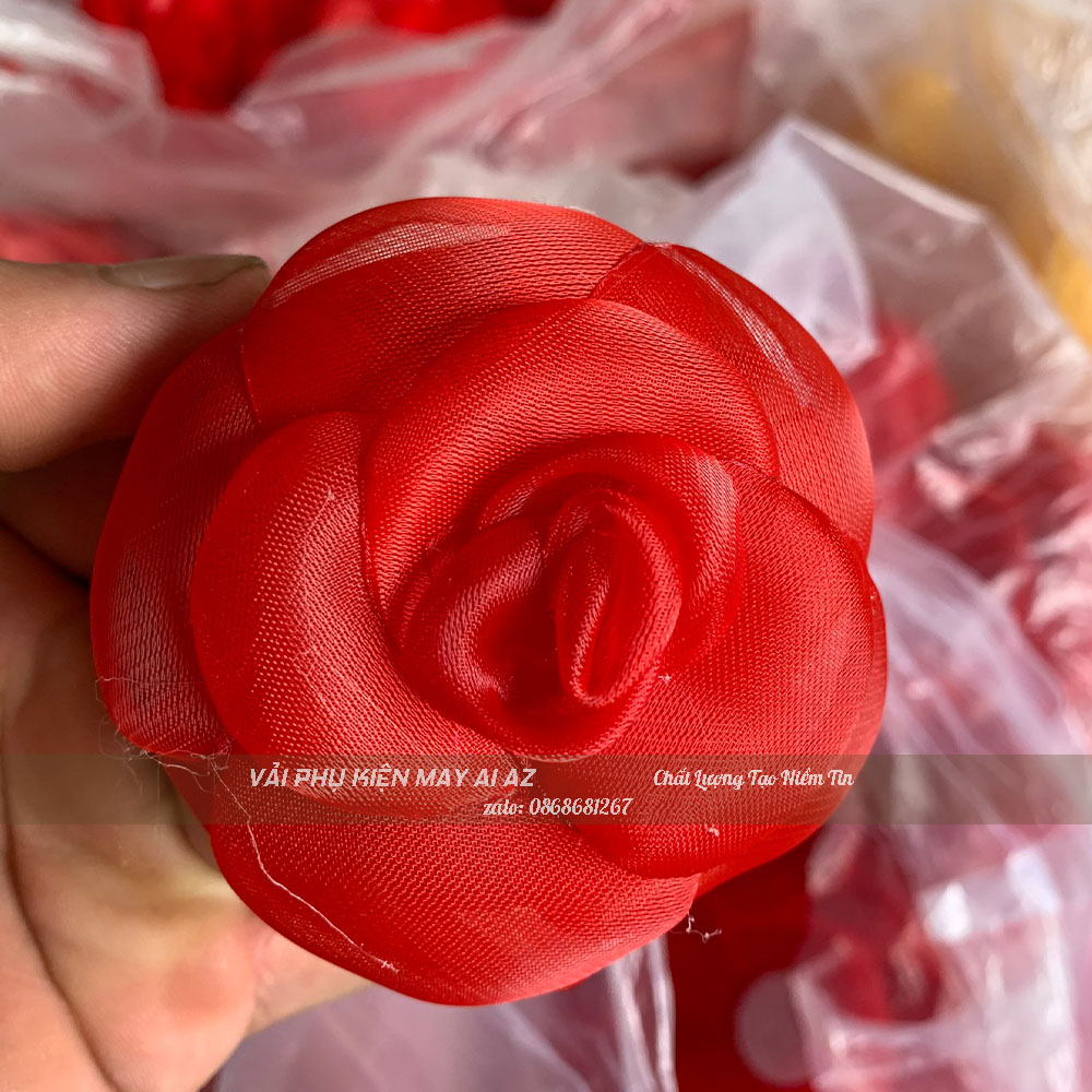 Hoa Cài Áo Vải Voan