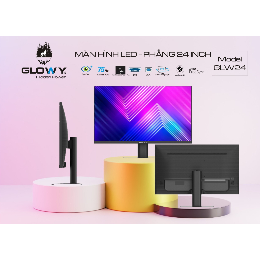 Màn hình 24/27 FULL VIỀN  inch hãng GLOWY - Mới 100% Full Box - Bảo hành chính hãng 24 tháng! | BigBuy360 - bigbuy360.vn