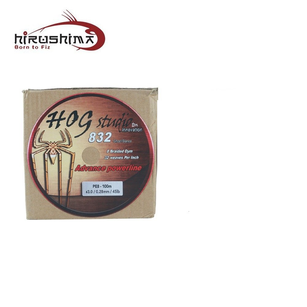 Dây câu cá siêu bền Hog Studio 832 xanh rêu Hirushima cuộn 100m Hita Lure