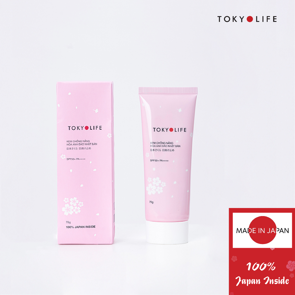 Kem chống nắng Hoa anh đào Nhật Bản TOKYOLIFE 70g 100% JAPAN INSIDE