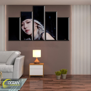 Tranh treo tường - set 5 tấm tranh ghép blackpink - tranh idol kpop - tranh tráng gương ceanpic