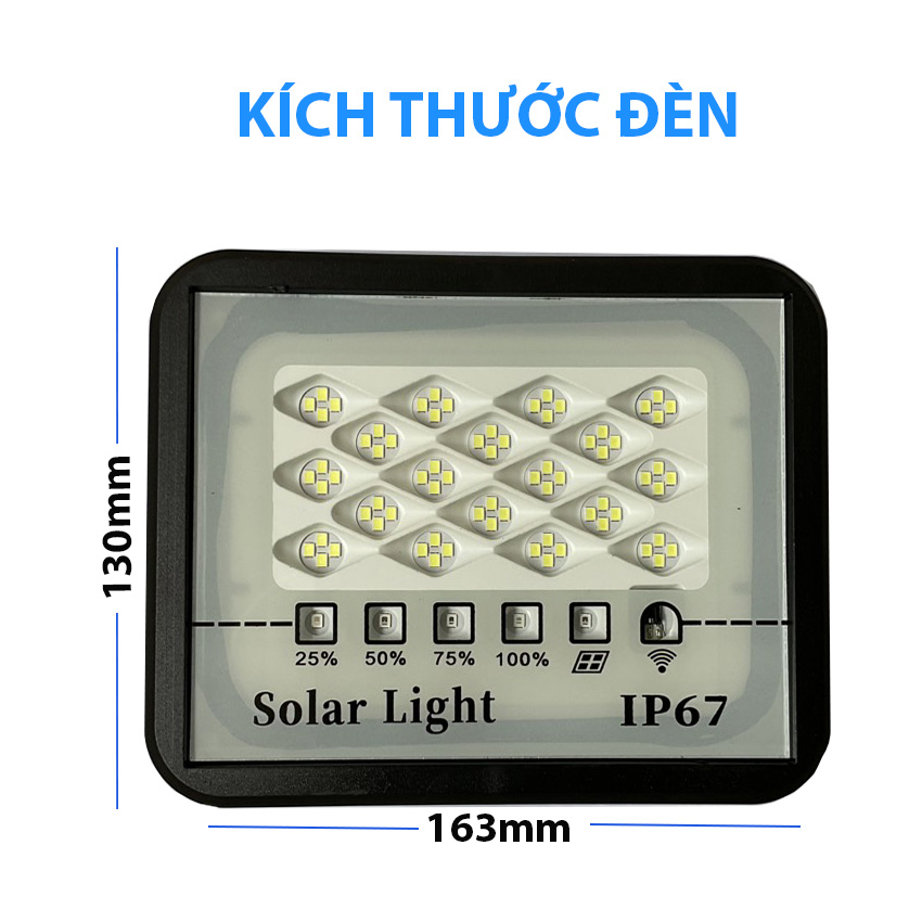 Đèn Led Năng Lượng Mặt Trời 100W Siêu Sáng Chống Lóa,Chống Nước, Tiết Kiệm Điện Năng Trong Nhà - Highlight Store