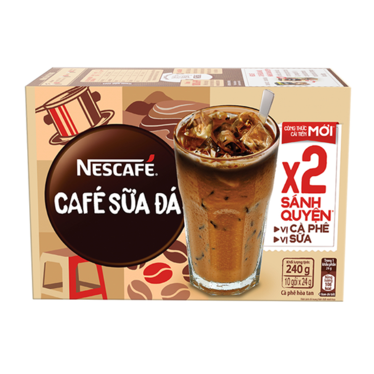 GÍA RẺ BẤT NGỜ Combo 10 Gói Nescafe Cà Phê Sữa Đá 3 in1 , Cà phê Latte vị socola