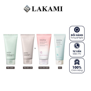Sữa rửa mặt innisfree trà xanh, lựu đỏ, tro núi lửa, hoa anh đào, bija cleansing foam 150ml