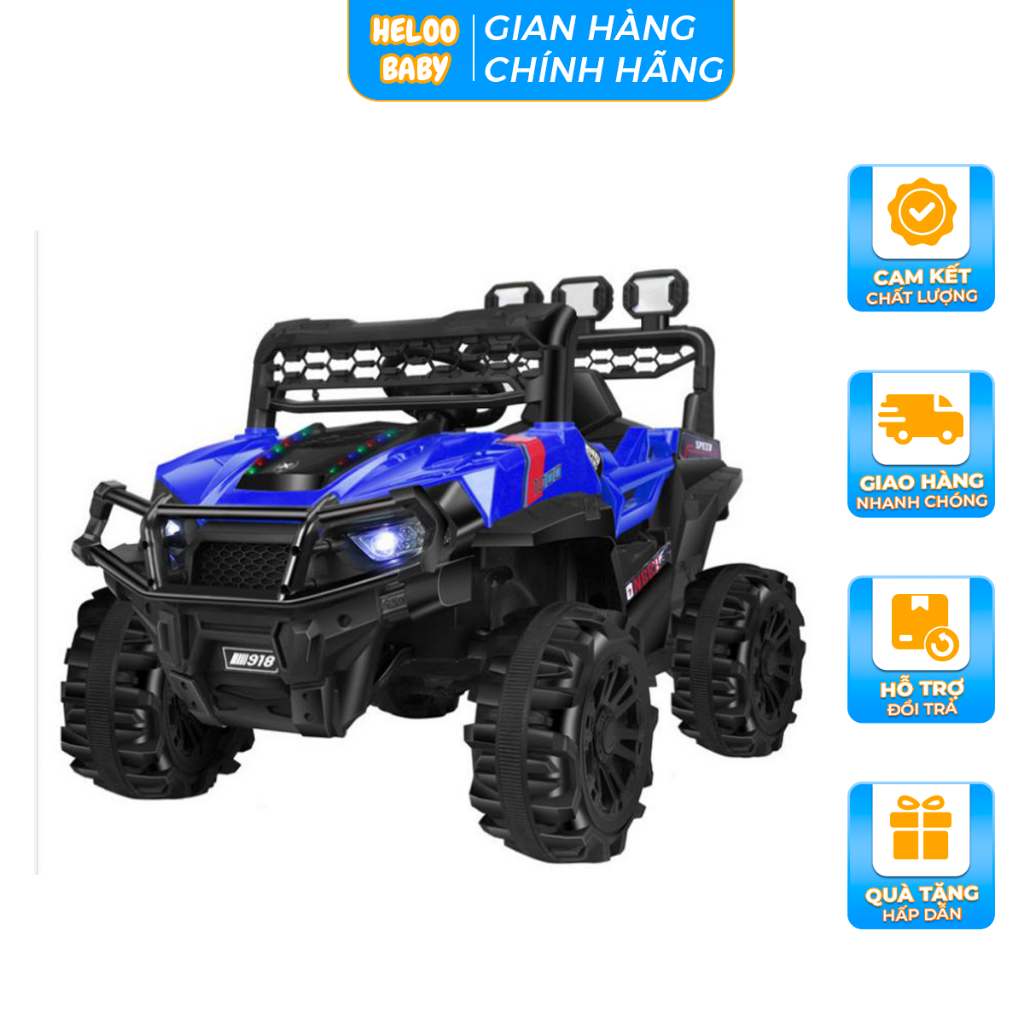 Xe Ô Tô Điện Trẻ Em MDX 918 Cấu Tạo 2 Động Cơ Với Kiểu Dáng Địa Hình Mạnh Mẽ