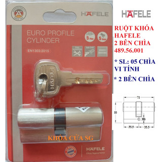 [Hỏa tốc HCM] RUỘT KHÓA HAFELE 2 BÊN CHÌA - THƯƠNG HIỆU CỦA ĐỨC - MÃ 489.56.001