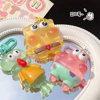 🎀 yakult 🎀Móc Khóa Nhựa resin Hình SpongeBob SquarePants Patrick Dễ Thương Làm Quà Tặng Cho Bạn Gái / Balo / Bạn Gái