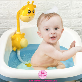 Sen Tắm Hoạt Hình Mô Phỏng Theo Hươu Cao Cổ, Hà Mã, Không Dùng PIN, Nhựa Cao Cấp, An Toàn Cho Trẻ Nhỏ