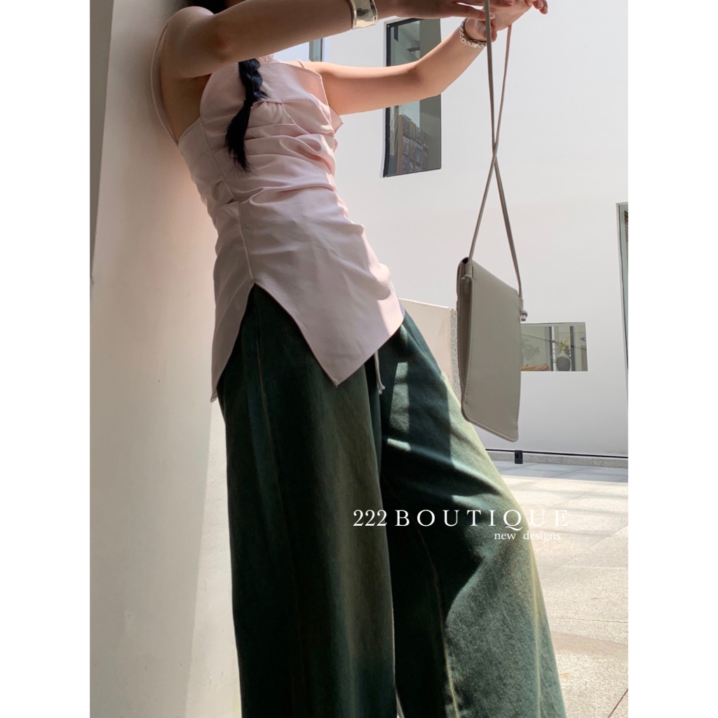 Áo dây mảnh vạt xếp Dt edition 5714