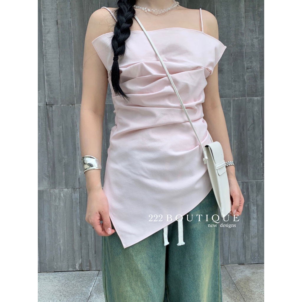 Áo dây mảnh vạt xếp Dt edition 5714