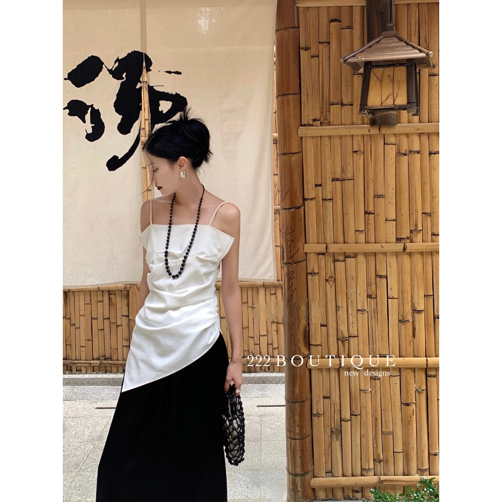 Áo dây mảnh vạt xếp Dt edition 5714