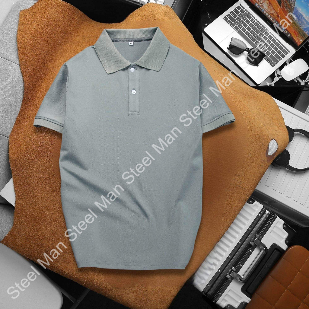 Áo thun Polo nam tay ngắn STEELMAN chất liệu vải cá sấu thoáng mát dày dặn nhiều mắc sắc thời trang
