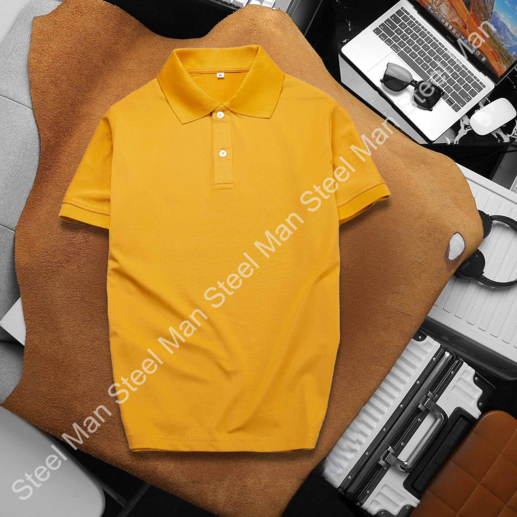 Áo thun Polo nam tay ngắn STEELMAN chất liệu vải cá sấu thoáng mát dày dặn nhiều mắc sắc thời trang