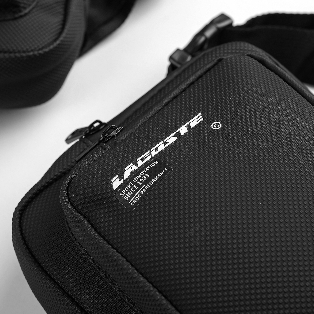 Túi Đeo Chéo Nam LACOSTE INNOVATION CH.ÍNH H.ÃNG Chất Liệu 100% Da Si PVC Cao Cấp Chống Thấm Nước