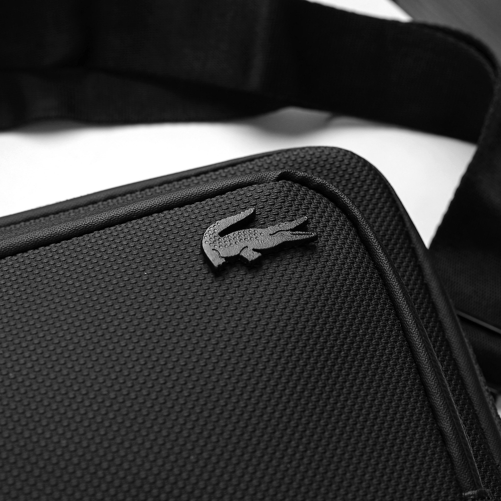 Túi Đeo Chéo Nam LACOSTE INNOVATION CH.ÍNH H.ÃNG Chất Liệu 100% Da Si PVC Cao Cấp Chống Thấm Nước
