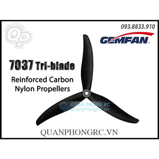 2 cặp cánh 3 lá 7 inch gemfan 7037 3 blades nylon carbon propeller