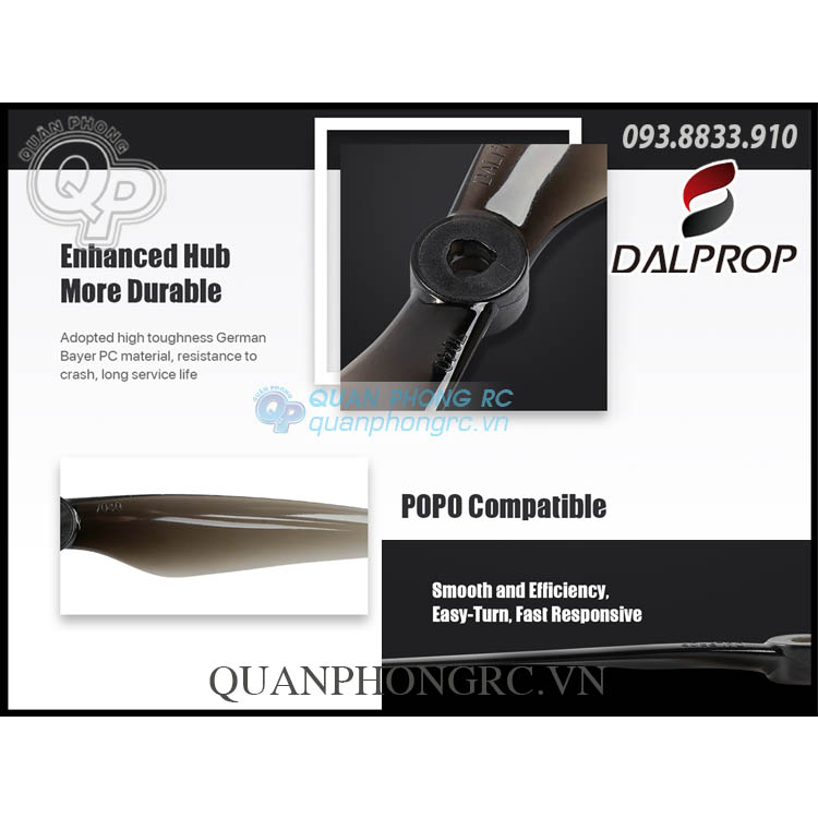 2 Cặp Cánh 2 Lá 7 inch Dalprop New Cyclone 7040 2 Blades Propeller