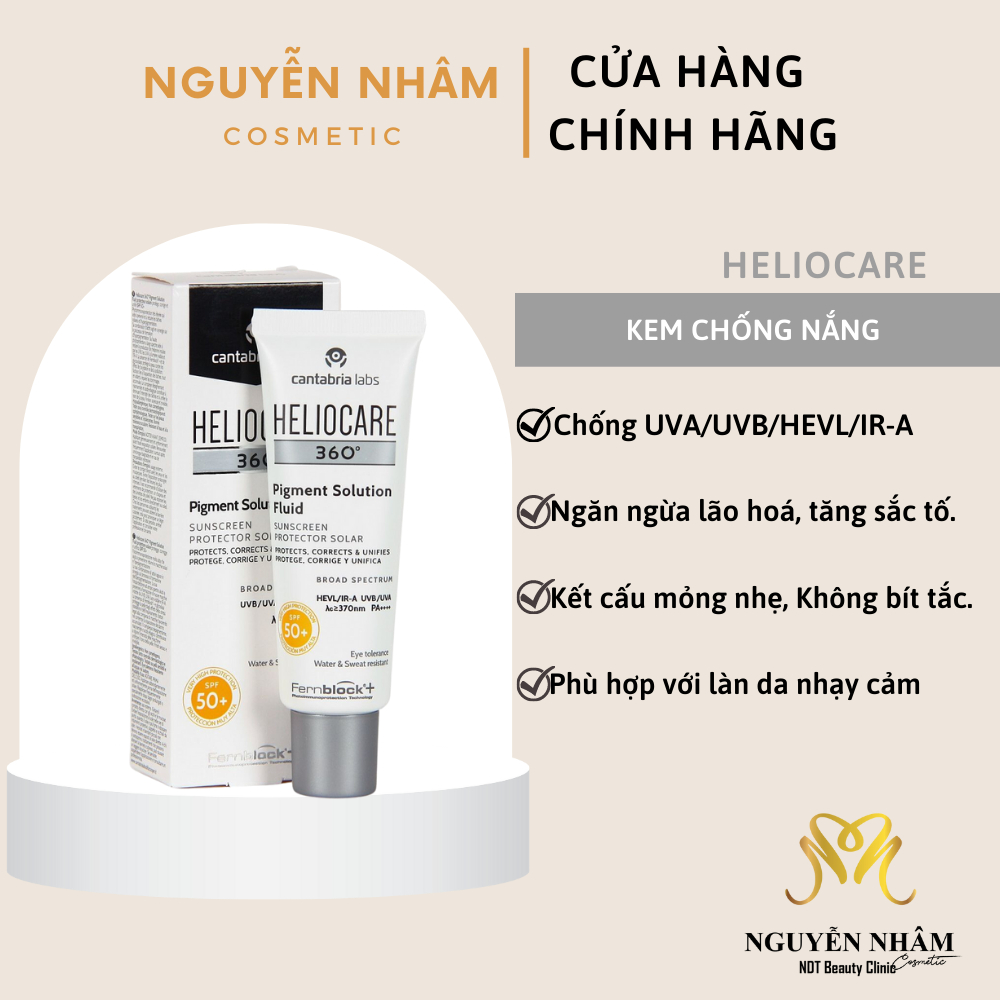 Kem chống nắng Heliocare Pigment Solution Fluid SPF50+ 50ml