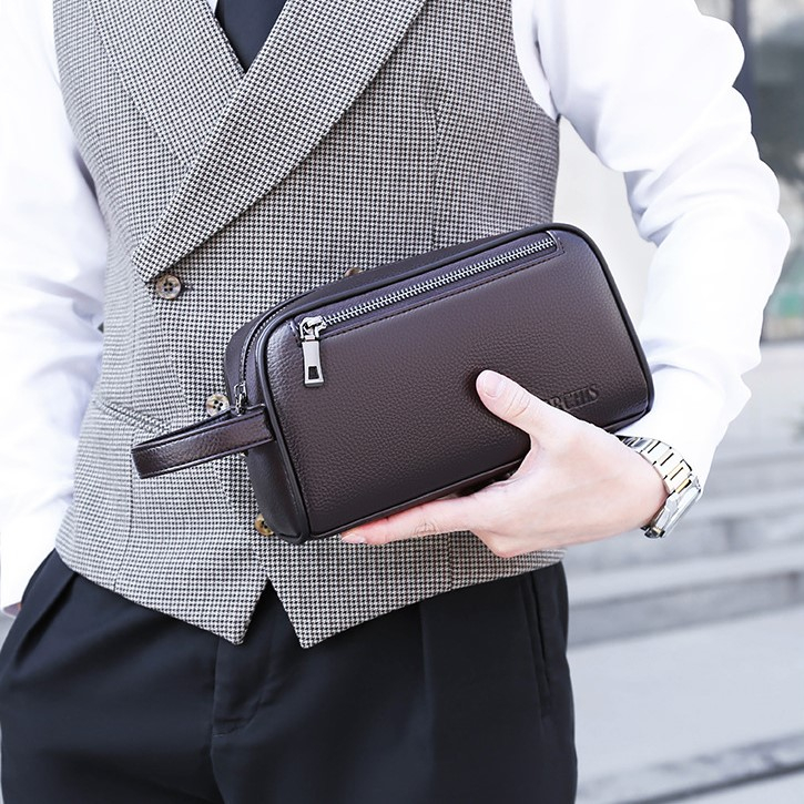 Túi ví da cầm tay có khóa số bảo mật chính hãng Gorchis