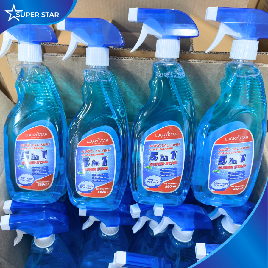 Nước Lau Kính 5in1 580ml Super Star